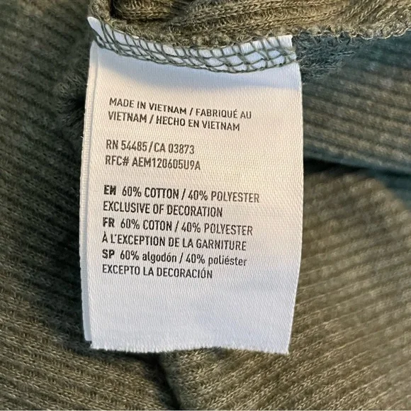 American Eagle Soft & Sexy Waffle V-Neck Long Sleeve Button Down Shirt w/ Lace - Picture 7 of 8